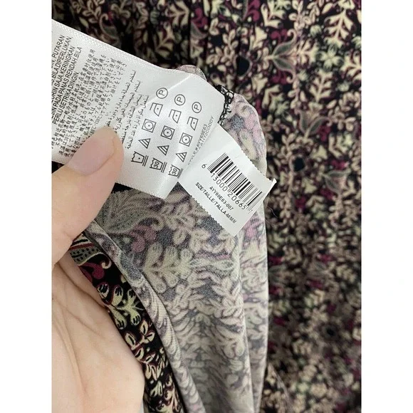 BCBGeneration Womens Black Sleeveless Knit Floral Casual Midi Dress Size M New - Picture 6 of 7